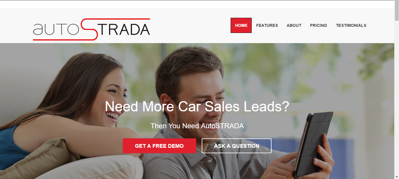 AutoSTRADA Landing Page Example