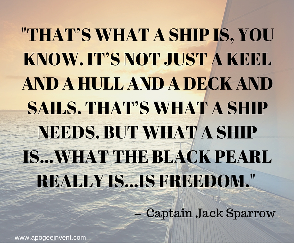 Captain Jack Sparrow Branding Quote